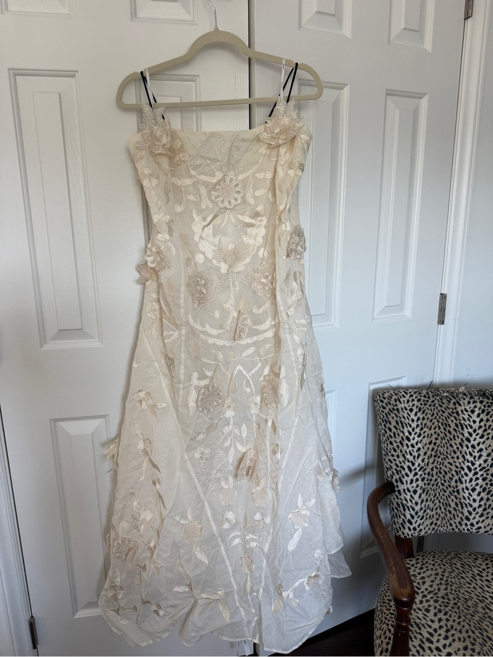 ASOS NWT Cream Floral Appliqué Maxi Dress